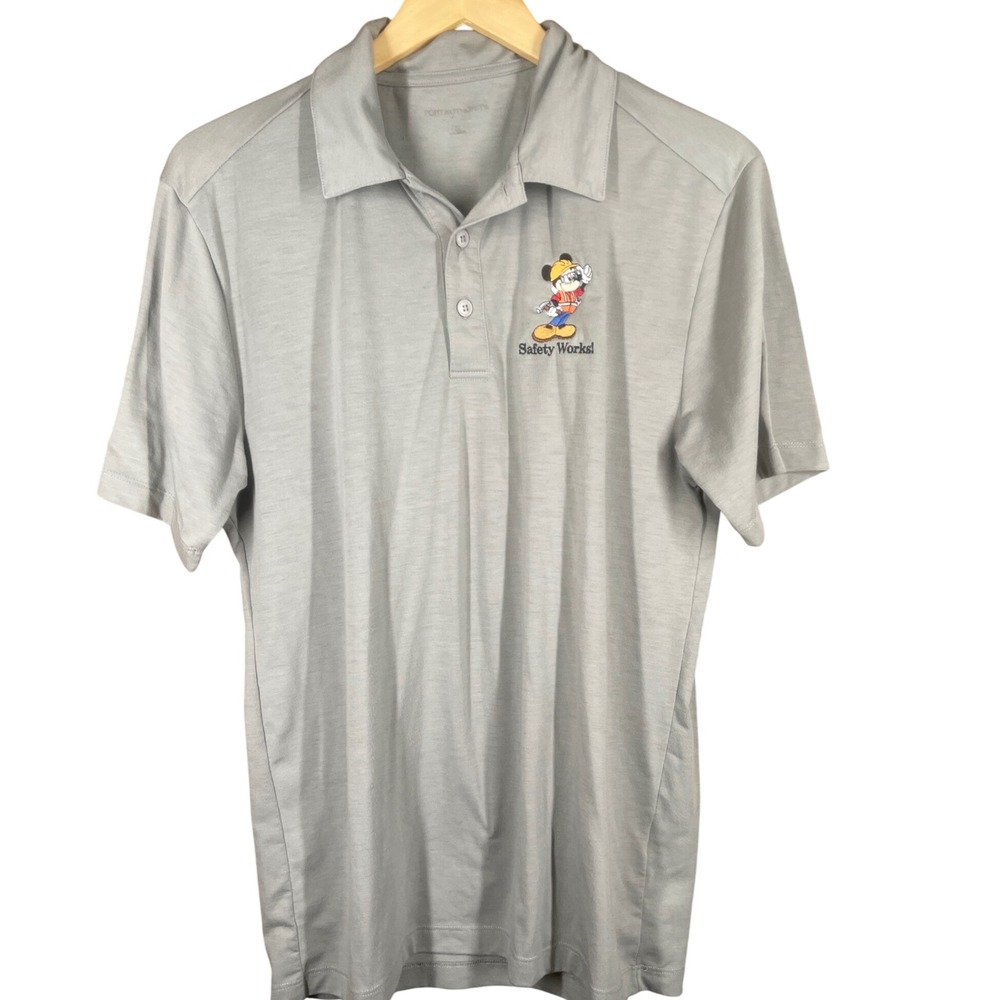 Mickey Mouse Safety Works Construction Safety Team Polo Shirt Mens Small